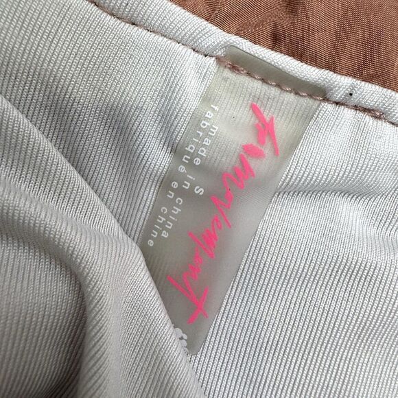 Free People The Way Home Nylon Shorts Small Pink High Rise 2" Inseam Brief Lined - Picture 9 of 11